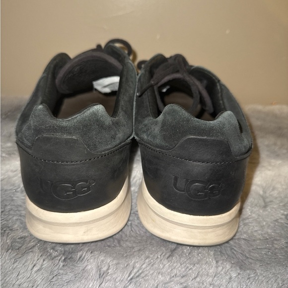 UGG Hepner Mens 11 Woven Black Oxford Leather Comfort Insole Boat Shoes Sneaker - Picture 2 of 6